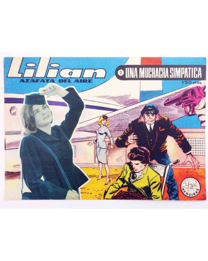 Cubierta de LILIAN AZAFATA DEL AIRE 2. UNA MUCHACHA SIMPÁTICA (Ricardo Acedo / Badía) Ibero Mundial 1960