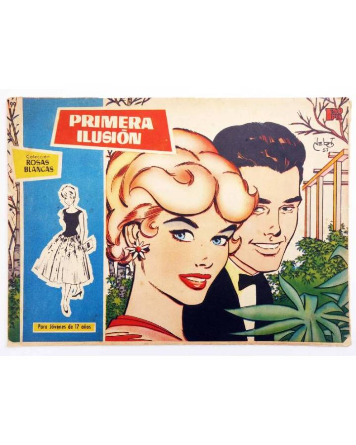 Cubierta de COLECCIÓN ROSAS BLANCAS 99. PRIMERA ILUSIÓN (Ana María / Huéscar) Toray 1960