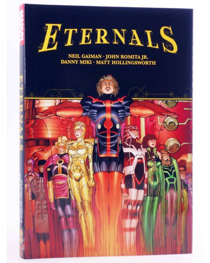 Cubierta de THE ETERNALS HC (Neil Gaiman / John Romita Jr.) Marvel 2020. EN INGLÉS