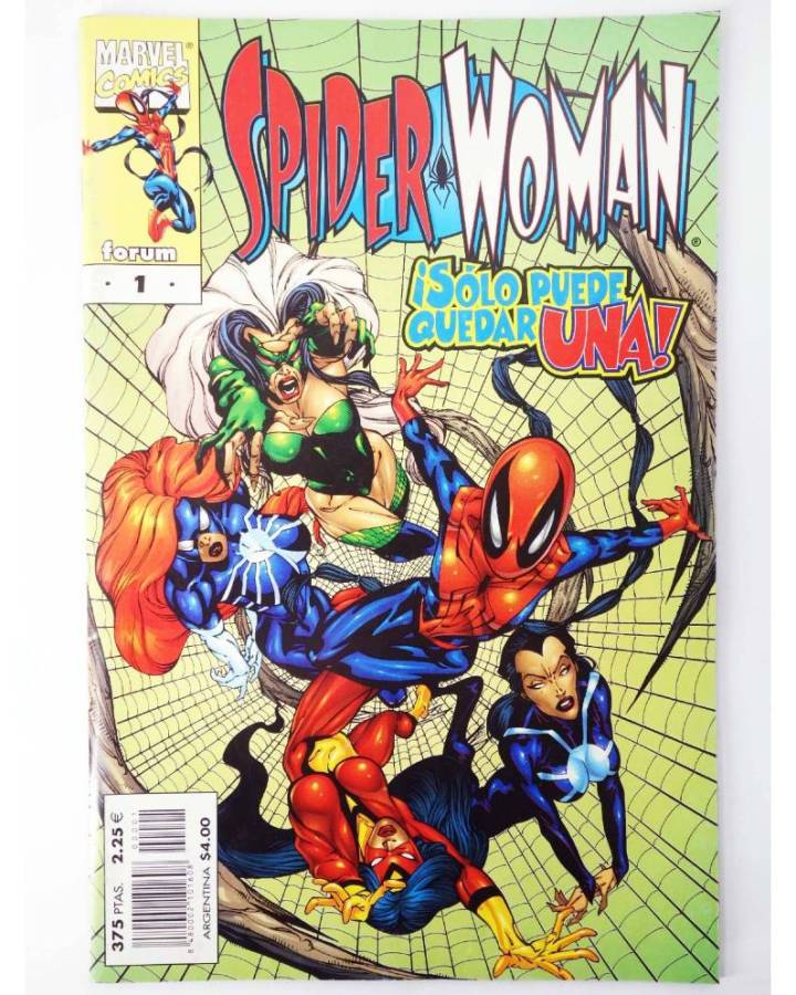 Cubierta de SPIDERWOMAN 1. SÓLO PUEDE QUEDAR UNA (John Byrne / Bart Sears) Forum 2000