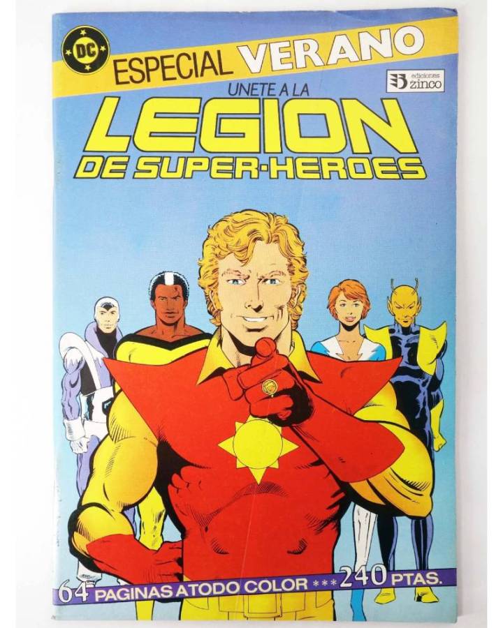 Cubierta de LEGION DE SUPERHÉROES ESPECIAL VERANO (Vvaa) Zinco 1987