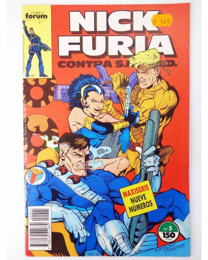 Cubierta de NICK FURIA CONTRA SHIELD 5 (Bob Harras / Paul Neary) Forum 1989