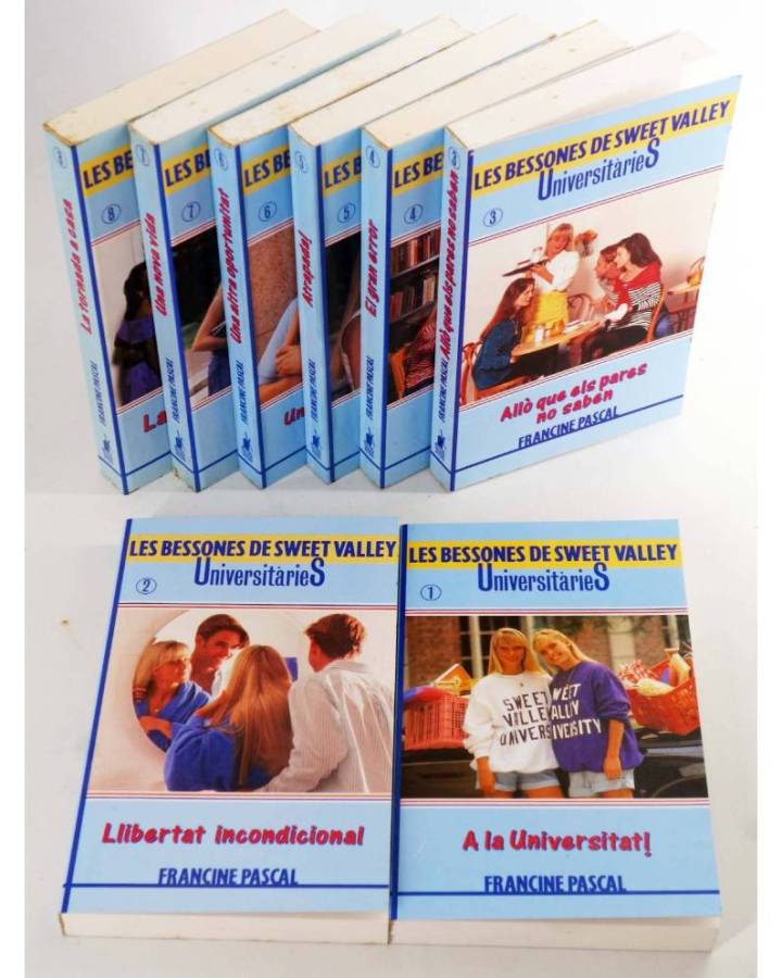 Cubierta de BESSONES DE SWEET VALLEY UNIVERSITARIES 1 A 8. COMPLETA (Laurie John / Francine Pascal) Molino 1994