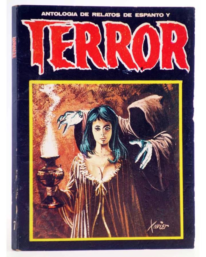 Cubierta de ANTOLOGÍA DE RELATOS DE ESPANTO Y TERROR 7 (Vvaa) Dronte 1972