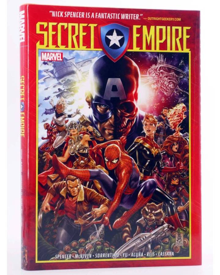 Cubierta de SECRET EMPIRE HC (Nick Spencer / Daniel Acuña) Marvel 2017. EN INGLÉS