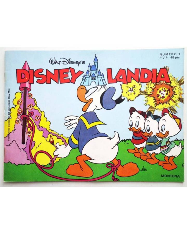 Cubierta de WALT DISNEY'S DISNEY LANDIA DISNEYLANDIA 1. Montena 1984