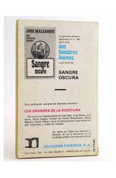 Contracubierta de DOS HOMBRES BUENOS 47. FURIA DE TEJAS (José Mallorquí) Favencia 1978