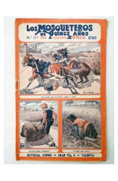 Cubierta de LOS MOSQUETEROS DE QUINCE AÑOS 37. Solange d'Effeuil cautiva. Guerri Circa 1930