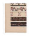 Contracubierta de JOURNAL DE LA DECORATION AÑO XXV LÁM. 14. BORDURES (G. M. Ellwood) Ar. Guérinet Circa 1911. CROMOLITOG