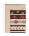 Muestra 2 de JOURNAL DE LA DECORATION AÑO XXV LÁM. 14. BORDURES (G. M. Ellwood) Ar. Guérinet Circa 1911. CROMOLITOGRAFÍA