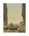 Muestra 4 de DEKORATIVE VORBILDER AÑO XXVI LÁM. 4. ITALIENISCHE LANDSCHAFT (Franz Waldraff) J. Hoffmann 1915. CROMOLITOG
