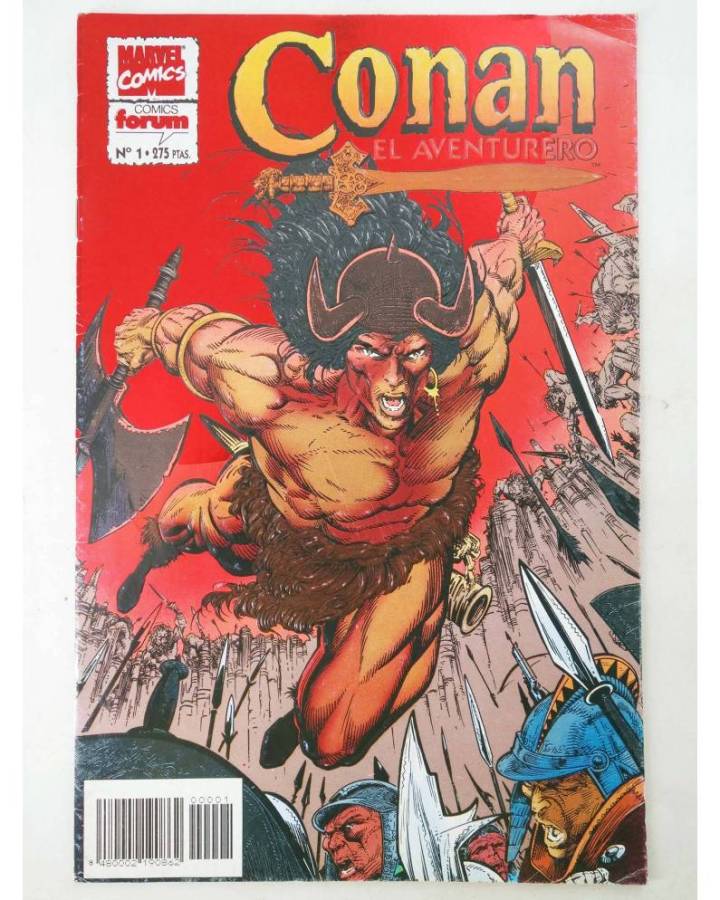 Cubierta de CONAN EL AVENTURERO 1 (Roy Thomas/Rafael Kayanan) Forum 1994