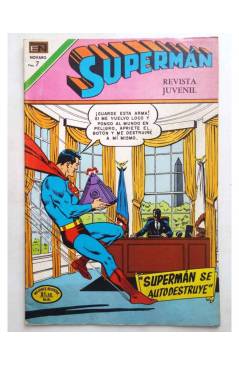 Cubierta de SUPERMAN NOVARO 830. SUPERMÁN SE AUTODESTRUYE. Novaro 1971