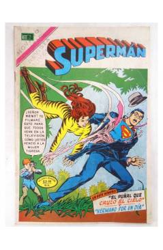Cubierta de SUPERMAN NOVARO 972. EL PUÑAL QUE CRUZÓ EL CIELO. Novaro 1974