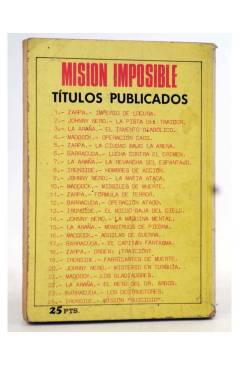 Contracubierta de MISION IMPOSIBLE 24. SARGENTO IRONSIDE. MISIÓN SUICIDIO. Euredit 1971