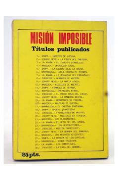 Contracubierta de MISION IMPOSIBLE 27. ZARPA DE ACERO. LA MARCHA DE LOS GORILAS. Euredit 1971
