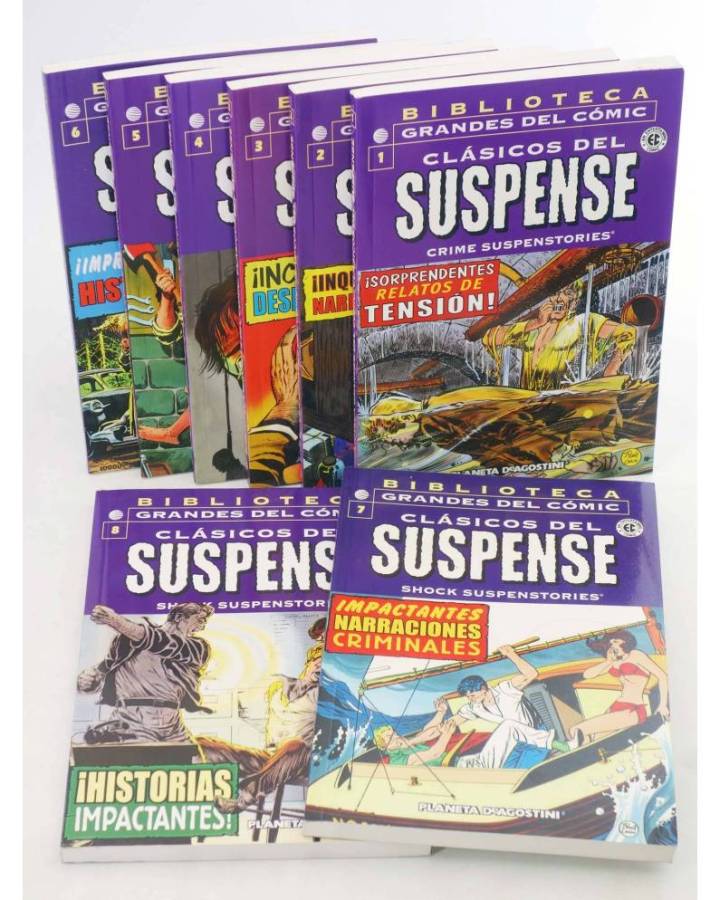 Cubierta de BIBLIOTECA GRANDES DEL CÓMIC EC: CLÁSICOS DEL SUSPENSE 1 A 8. COMPLETA. Forum 2003